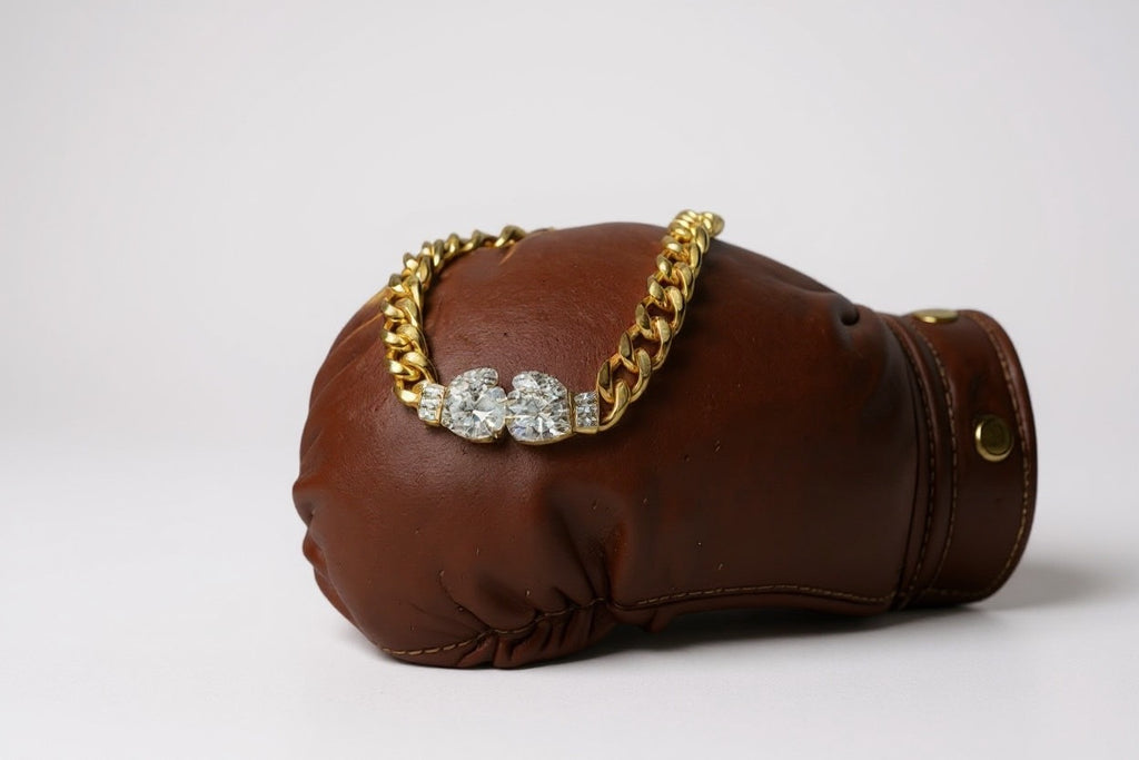Berta Boxing Gloves Gold Necklace