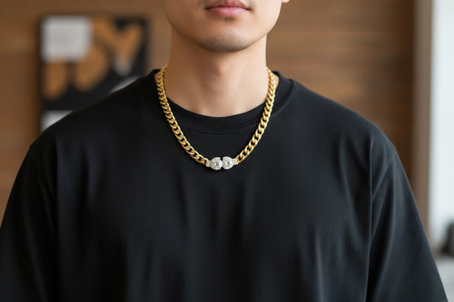 Berta Boxing Gloves Gold Necklace